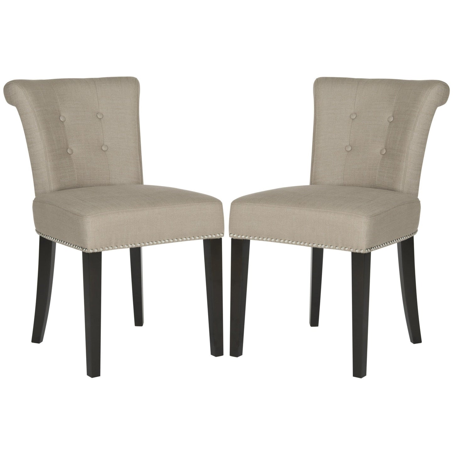 Safavieh Sinclair Ring Chair Silver Nail Heads - Set Of 2 | Dining Chairs | Modishstore - 4
