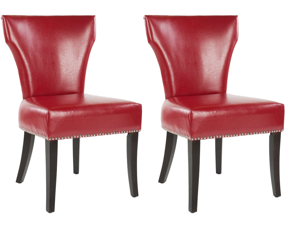 Safavieh Jappic Kd Side Chairs Silver Nail Heads - Set Of 2 | Dining Chairs | Modishstore - 4