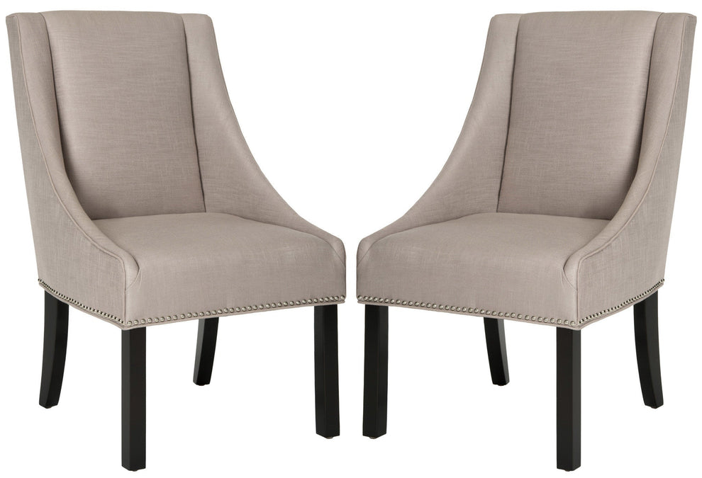 Safavieh Morris Sloping Arm Dining Chair Silver Nail Heads - Set Of 2 | Dining Chairs | Modishstore - 2