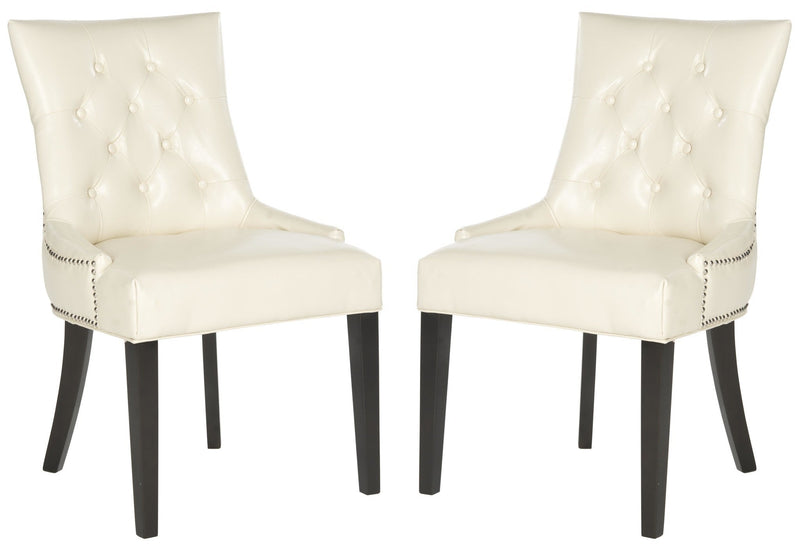 Safavieh Harlow Tufted Ring Chair Silver Nail Heads - Set Of 2 | Dining Chairs | Modishstore - 2