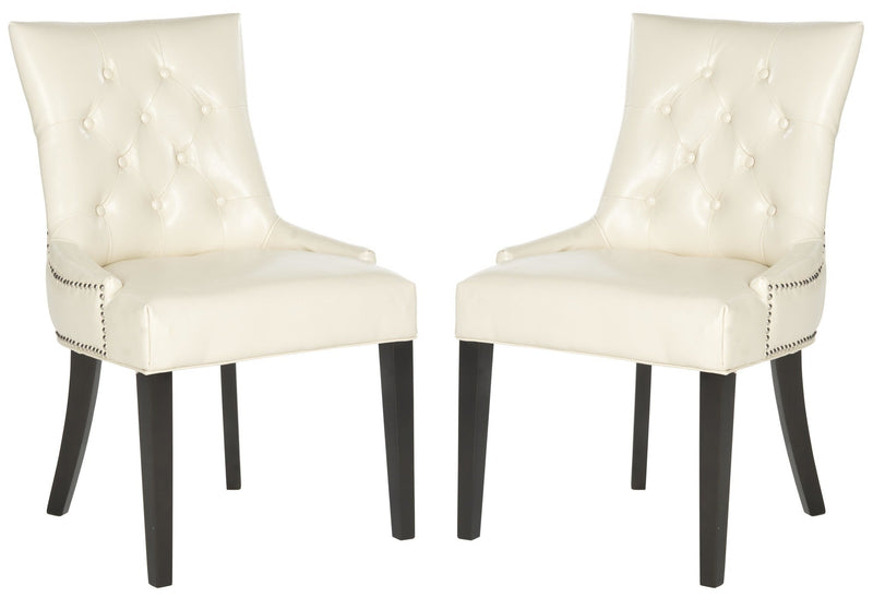 Safavieh Harlow Tufted Ring Chair Silver Nail Heads - Set Of 2 | Dining Chairs | Modishstore - 2