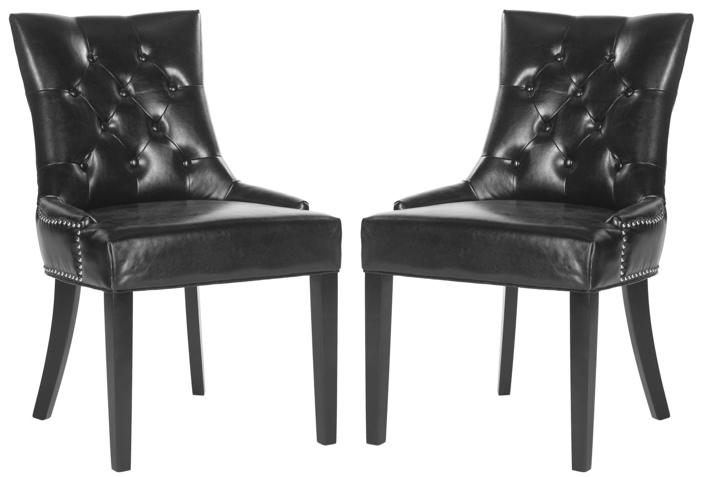 Safavieh Harlow Tufted Ring Chair Silver Nail Heads - Set Of 2 | Dining Chairs | Modishstore - 3