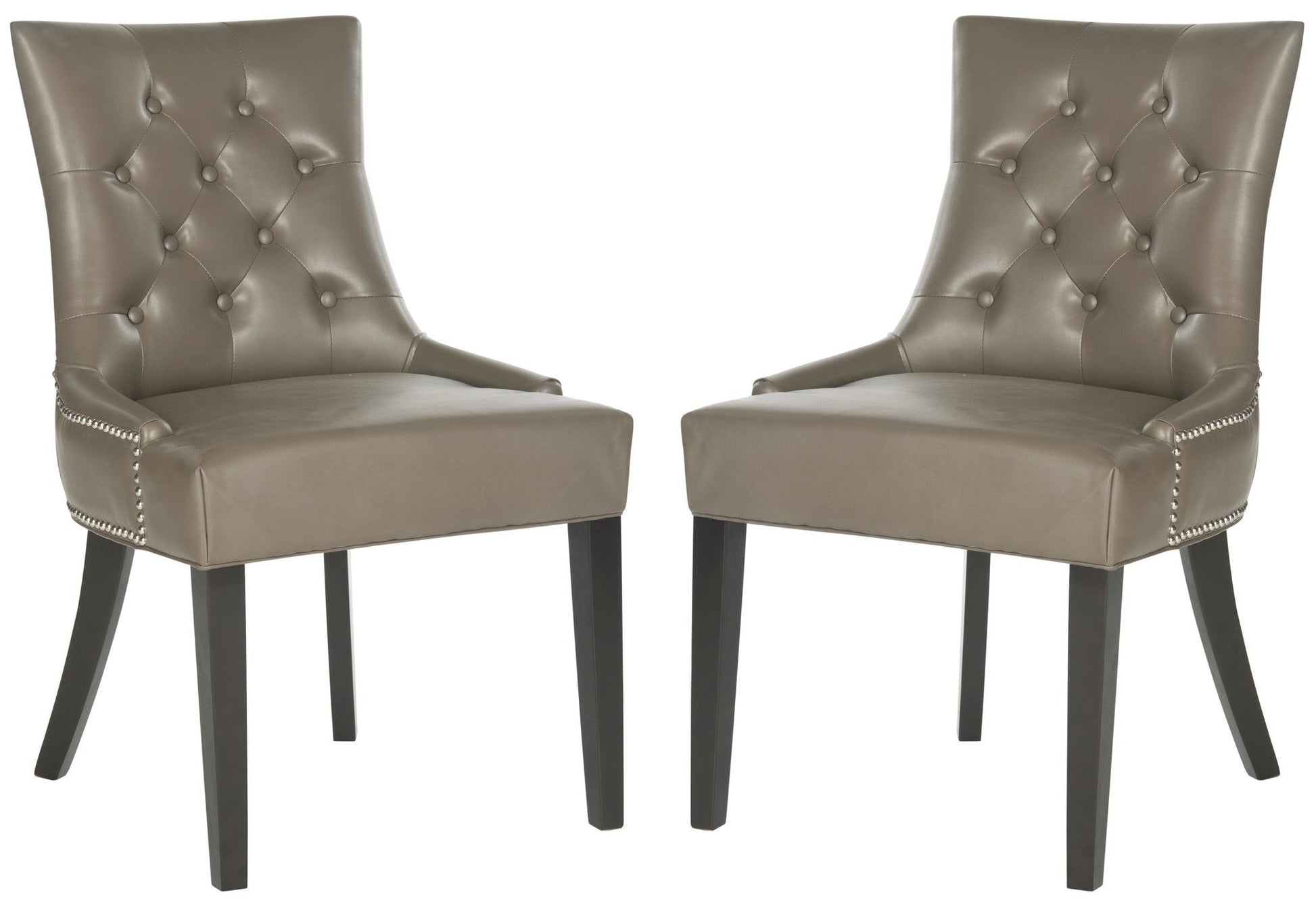 Safavieh Harlow Tufted Ring Chair Silver Nail Heads - Set Of 2 | Dining Chairs | Modishstore - 4