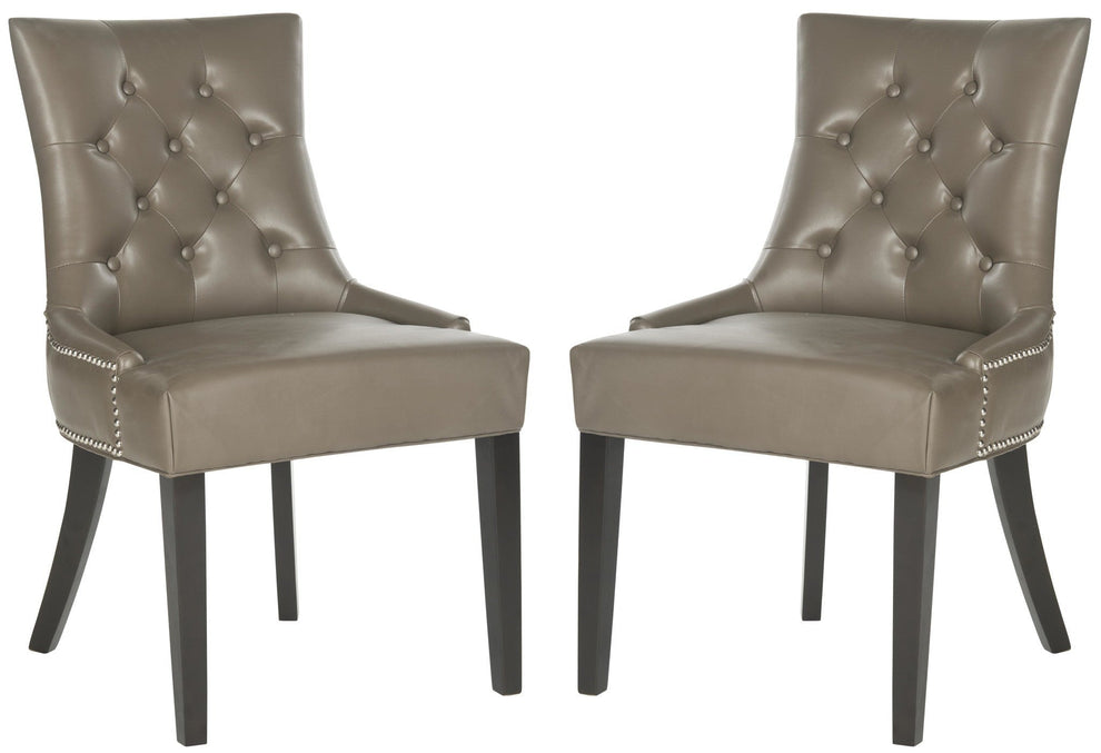 Safavieh Harlow Tufted Ring Chair Silver Nail Heads - Set Of 2 | Dining Chairs | Modishstore - 4