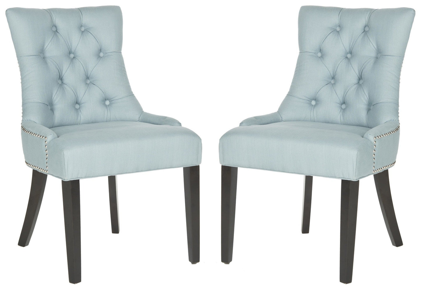Safavieh Harlow Tufted Ring Chair Silver Nail Heads - Set Of 2 | Dining Chairs | Modishstore - 5