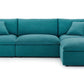 Feather 3 Seater Sectional Sofa With Ottoman By Modholic | Sectional | Modishstore - 6