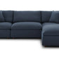 Feather 3 Seater Sectional Sofa With Ottoman By Modholic | Sectional | Modishstore - 2