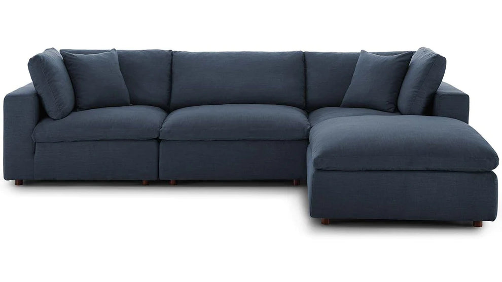 Feather 3 Seater Sectional Sofa With Ottoman By Modholic | Sectional | Modishstore - 2