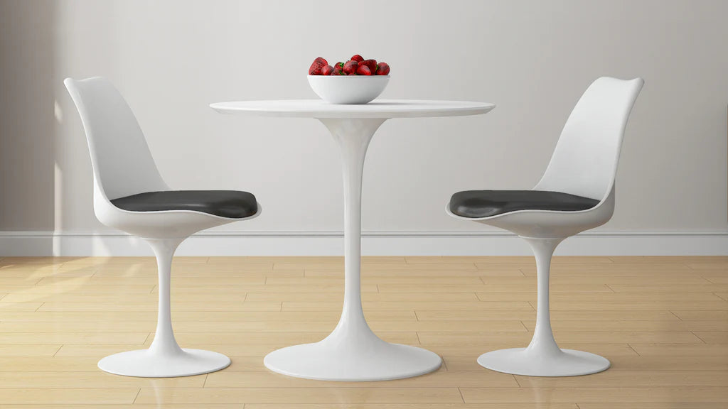 Tulip 32" Fiberglass Dining Table & Chairs Set  By Modholic | Dining Sets | Modishstore - 4