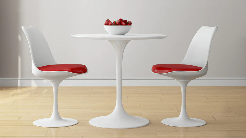 Tulip 32" Fiberglass Dining Table & Chairs Set  By Modholic | Dining Sets | Modishstore