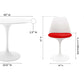 Tulip 42" Fiberglass Dining Table & Chairs 5Pc Set By Modholic | Dining Sets | Modishstore - 5