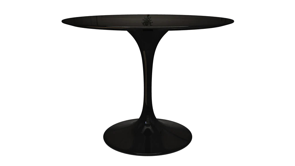 Tulip Fiberglass Black Dining Table - 32" Round By Modholic | Dining Tables | Modishstore - 12