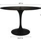 Tulip Fiberglass Black Dining Table - 32" Round By Modholic | Dining Tables | Modishstore - 17