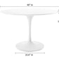 Tulip Fiberglass White Dining Table - 32" Round By Modholic | Dining Tables | Modishstore - 17