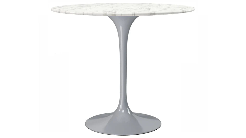 Tulip Marble Dining Table - 32" Round, Black Base By Modholic | Dining Tables | Modishstore - 5