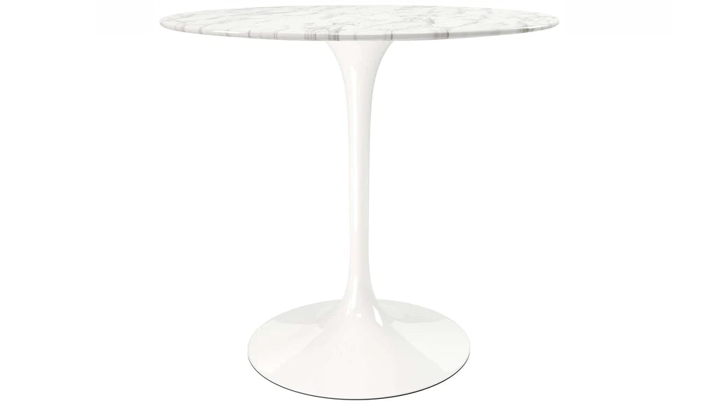 Tulip Marble Dining Table - 32" Round, Black Base By Modholic | Dining Tables | Modishstore - 7