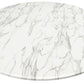 Tulip Marble Dining Table - 42" Round, Black Base By Modholic | Dining Tables | Modishstore - 5