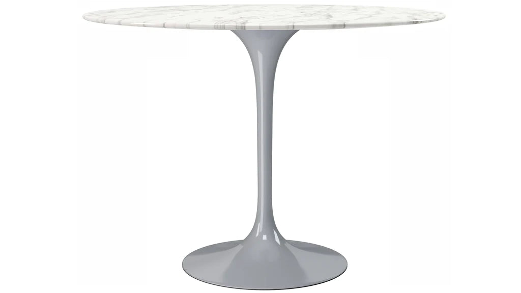 Tulip Marble Dining Table - 42" Round, Black Base By Modholic | Dining Tables | Modishstore - 7