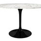 Tulip Marble Dining Table - 54" Round, Black Base By Modholic | Dining Tables | Modishstore