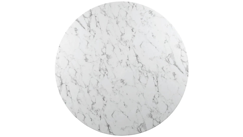 Tulip Marble Dining Table - 54" Round, Black Base By Modholic | Dining Tables | Modishstore - 5