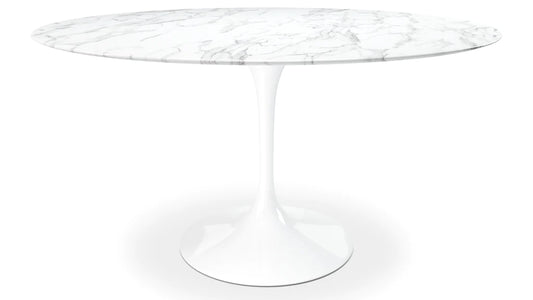 Tulip Marble Dining Table - 60" Round By Modholic | Dining Tables | Modishstore