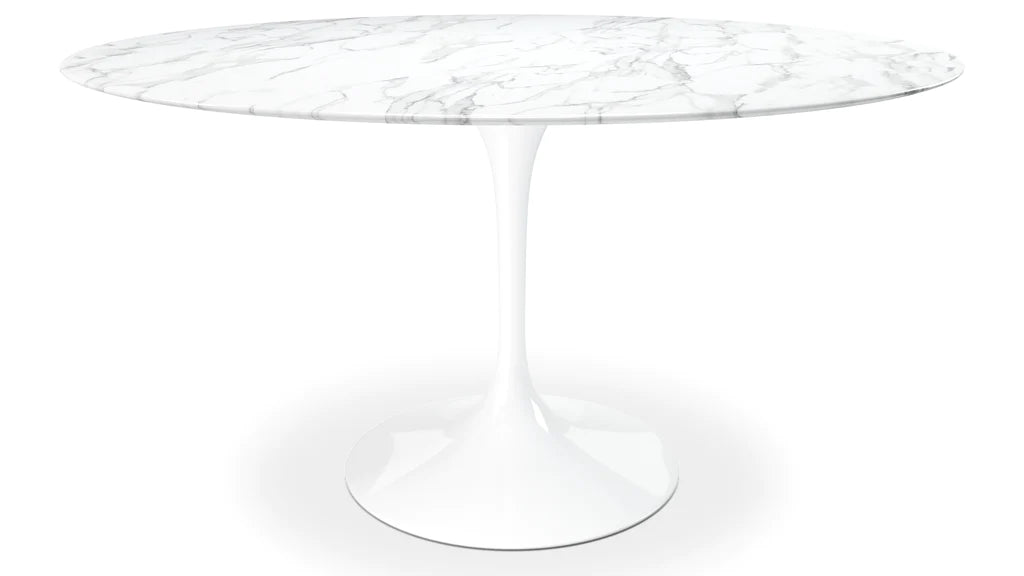 Tulip Marble Dining Table - 60" Round By Modholic | Dining Tables | Modishstore