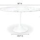 Tulip Marble Dining Table - 60" Round By Modholic | Dining Tables | Modishstore - 3