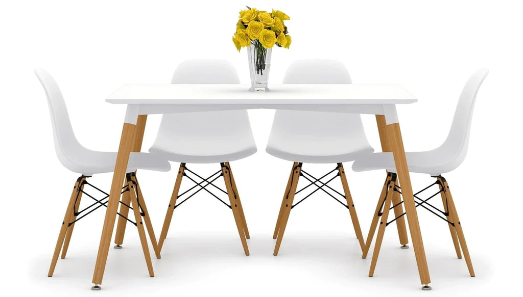 Vincent Dining Table White By Modholic | Dining Tables | Modishstore - 3