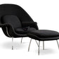 Haven Lounge Chair & Ottoman, Black By Modholic | Lounge Chairs | Modishstore
