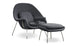 Haven Lounge Chair & Ottoman, Black By Modholic | Lounge Chairs | Modishstore - 10