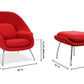 Haven Lounge Chair & Ottoman, Black By Modholic | Lounge Chairs | Modishstore - 17