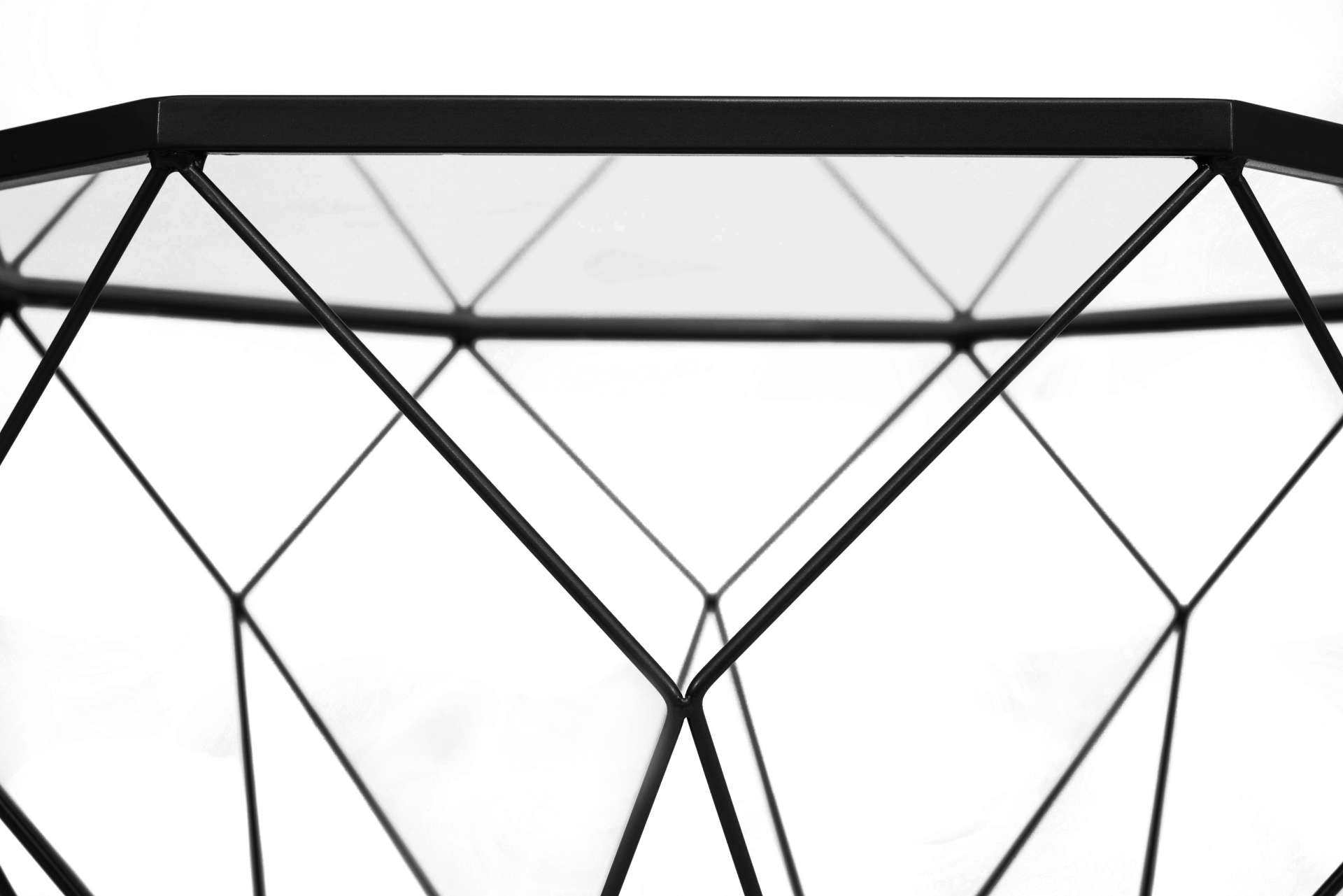 LeisureMod Malibu Modern Octagon Glass Top Coffee Table With Gold Chrome Base | Coffee Tables | Modishstore - 11