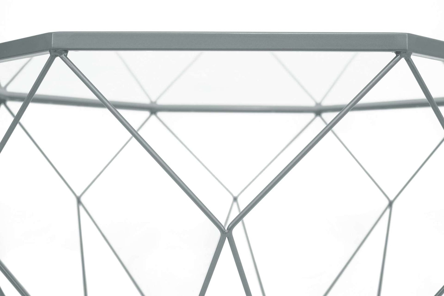 LeisureMod Malibu Modern Octagon Glass Top Coffee Table With Gold Chrome Base | Coffee Tables | Modishstore - 16