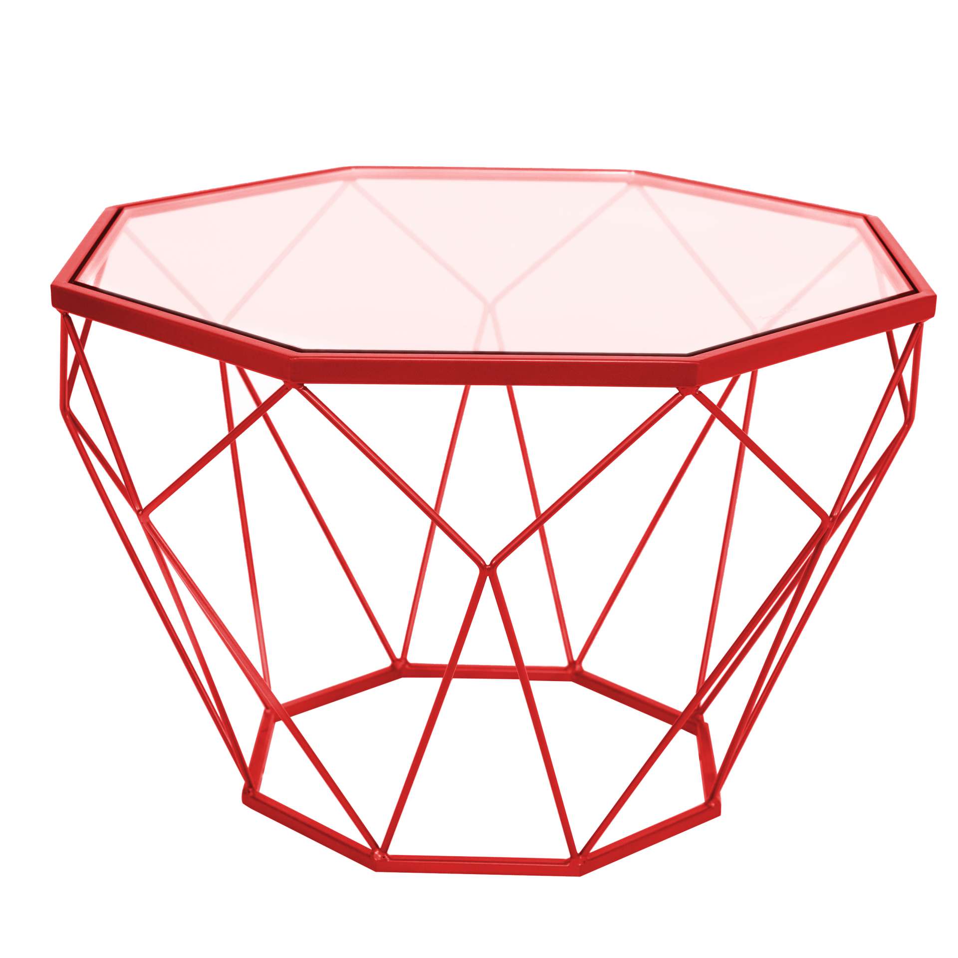 LeisureMod Malibu Modern Octagon Glass Top Coffee Table With Gold Chrome Base | Coffee Tables | Modishstore - 17