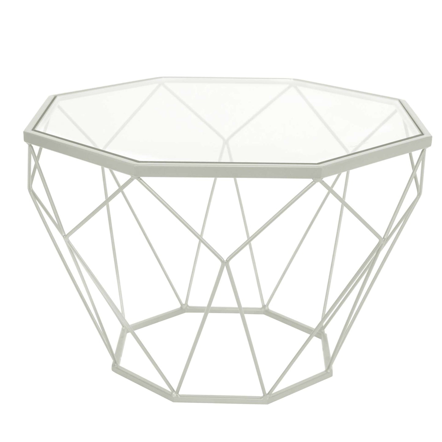 LeisureMod Malibu Modern Octagon Glass Top Coffee Table With Gold Chrome Base | Coffee Tables | Modishstore - 22