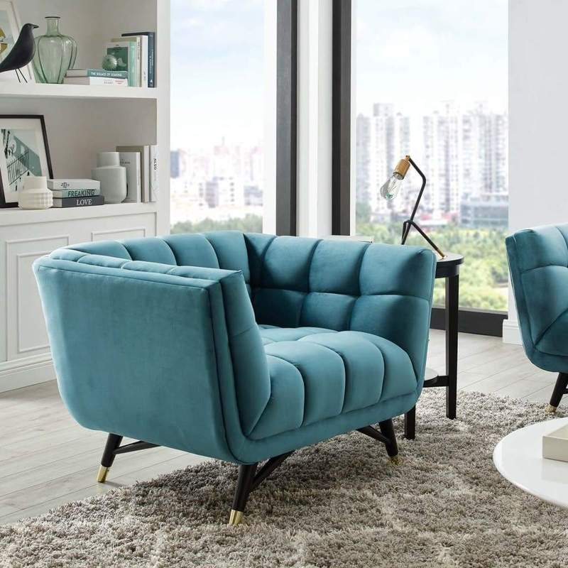 Modway Adept Upholstered Velvet Armchair - EEI-3060 | Armchairs | Modishstore - 20