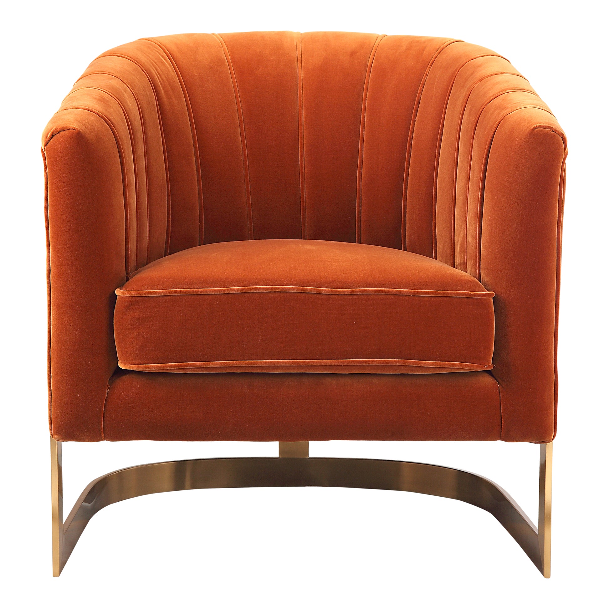 Moe's Home Collection Carr Arm Chair Orange | Modishstore | Armchairs
