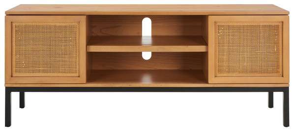 Safavieh Zadie 1 Shelf Rattan Media Stand - Natural With Natural Rattan | TV Stands | Modishstore - 2
