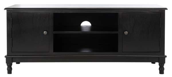 Safavieh Ozark 2 Door 1 Shelf Media Stand - Black | TV Stands | Modishstore - 2