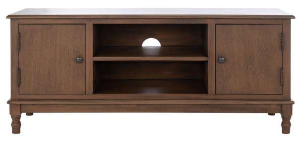 Safavieh Ozark 2 Door 1 Shelf Media Stand - Brown | TV Stands | Modishstore - 2