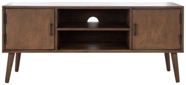 Safavieh Sorrel Mid Century 2 Door 1 Shelf Media Stand - Brown | TV Stands | Modishstore - 2