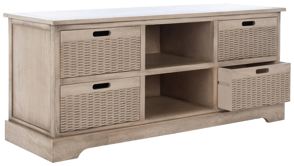 Safavieh Landers 4 Drawer Media Stand - Sand | TV Stands | Modishstore - 8