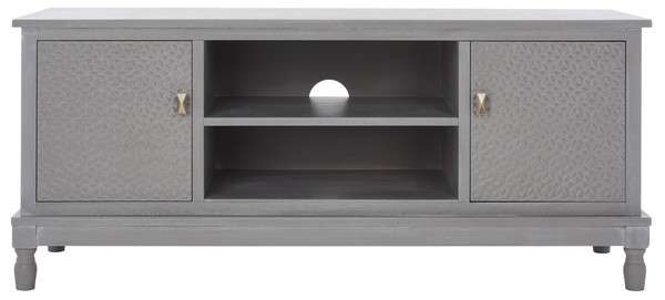 Safavieh Halton 2 Door 1 Shelf Media Stand - White Washed Gray | TV Stands | Modishstore - 2