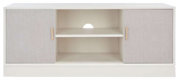 Safavieh Estella 2Dr 1 Shelf Media Stand - White | TV Stands | Modishstore - 2