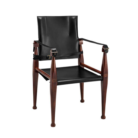 Bridle Campaign Chair, Black By Authentic Models | Accent Chairs | Modishstore