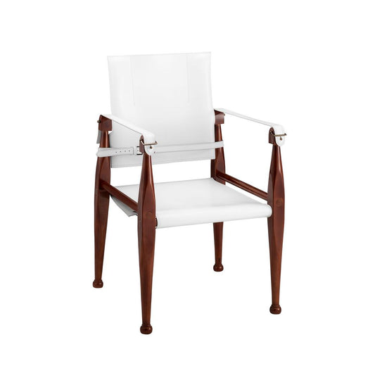 Bridle Campaign Chair, White By Authentic Models | Accent Chairs | Modishstore