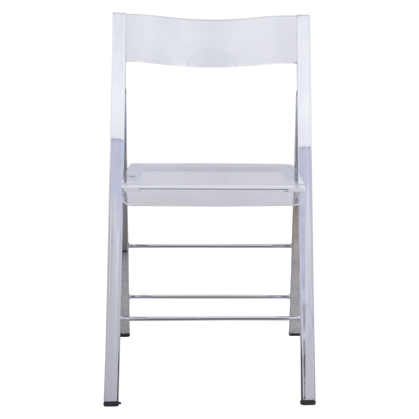 LeisureMod Menno Modern Acrylic Folding Chair, Set of 2 | Dining Chairs | Modishstore - 6
