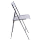 LeisureMod Menno Modern Acrylic Folding Chair, Set of 2 | Dining Chairs | Modishstore - 8