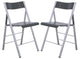 LeisureMod Menno Modern Acrylic Folding Chair, Set of 2 | Dining Chairs | Modishstore - 2