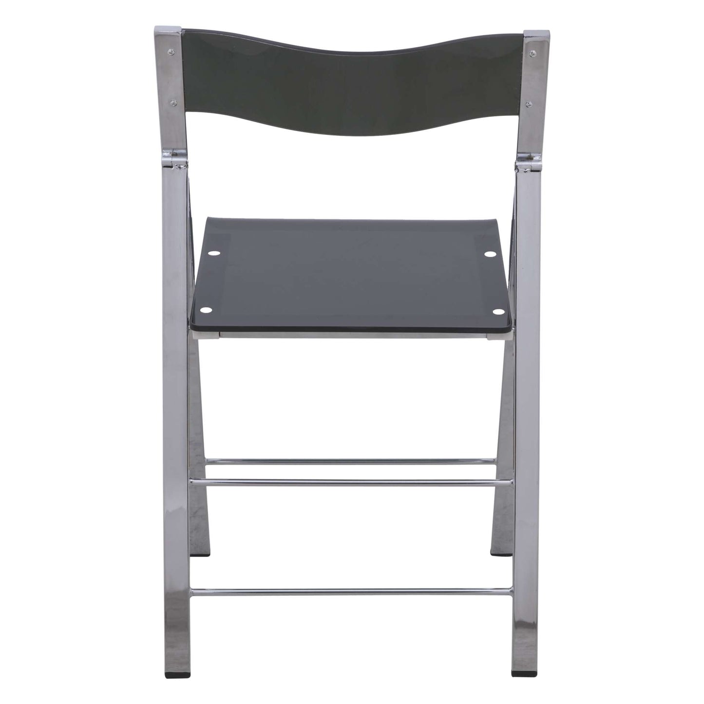 LeisureMod Menno Modern Acrylic Folding Chair, Set of 2 | Dining Chairs | Modishstore - 4